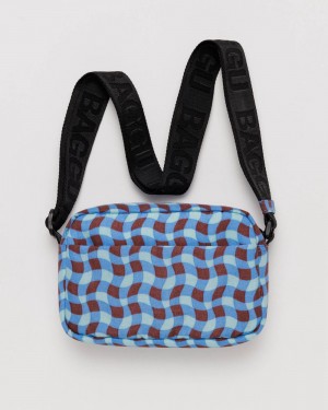 Baggu Camera Crossbody Bags Blue | 2487-PNIVA