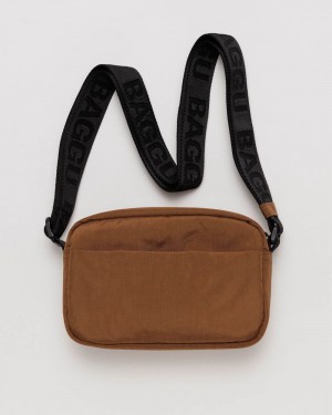 Baggu Camera Crossbody Bags Brown | 9563-XYNIQ