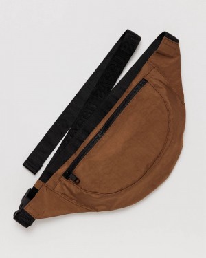 Baggu Crescent Fanny Pack Travel Bags Brown | 4896-TLVKI