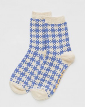 Baggu Crew Socks Blue | 3829-SFWLG