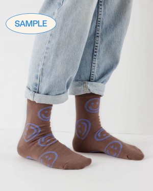 Baggu Crew Socks Brown | 4356-DXIFO