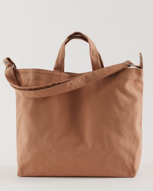 Baggu Horizontal Duck Tote Bags Brown | 5178-GEBCH