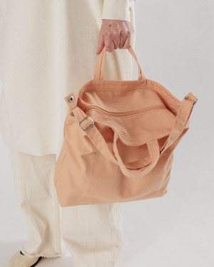 Baggu Horizontal Zip Duck Tote Bags Beige | 5071-CWHQS