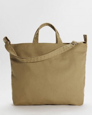 Baggu Horizontal Zip Duck Tote Bags Khaki | 7816-QSBHR