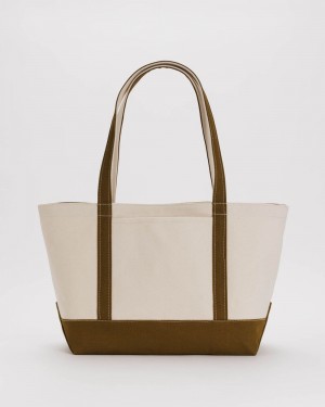 Baggu Medium Heavyweight Canvas Tote Bags Olive | 0132-MVQUB