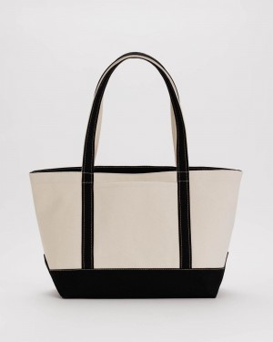 Baggu Medium Heavyweight Canvas Tote Bags Black | 8215-POKRV