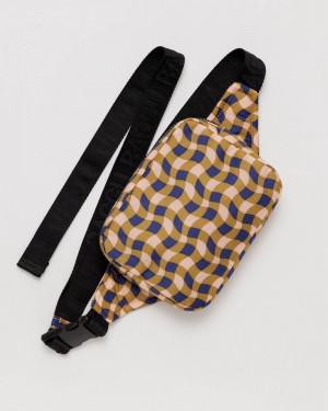 Baggu Puffy Fanny Pack Crossbody Bags Brown | 4283-EFUNZ