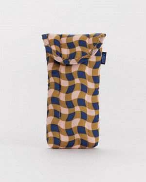 Baggu Puffy Glasses Sleeve Cases Brown | 8490-AJVLK