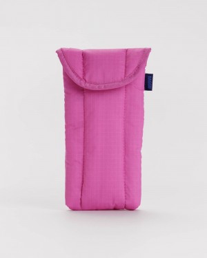 Baggu Puffy Glasses Sleeve Cases Pink | 3518-LJREG