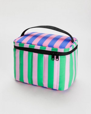 Baggu Puffy Lunch Bags Pink Green | 3570-ITZLD