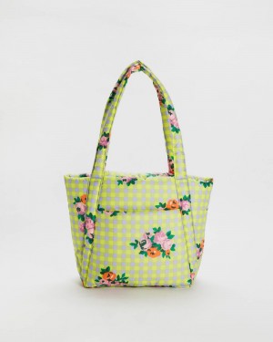 Baggu Puffy Mini Tote Bags Green | 7894-FGYUH