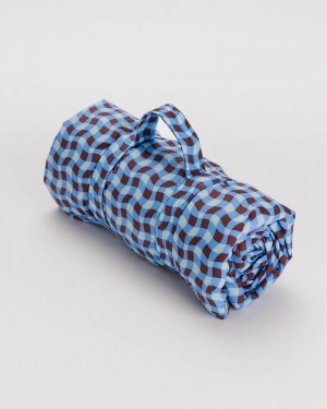 Baggu Puffy Picnic Blanket Blue | 4510-FXIHV