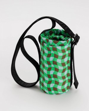 Baggu Puffy Water Bottle Sling Outdoor Bags Green | 9084-NRKWX