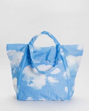 Baggu Travel Cloud Tote Bags Blue White | 3297-JCPKF