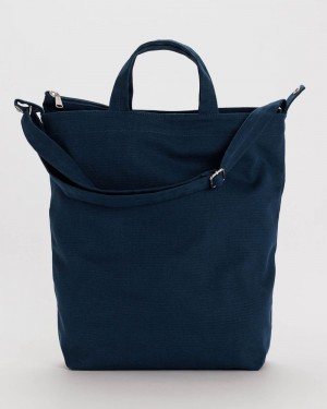 Baggu Zip Duck Tote Bags Navy | 5681-DFYBW