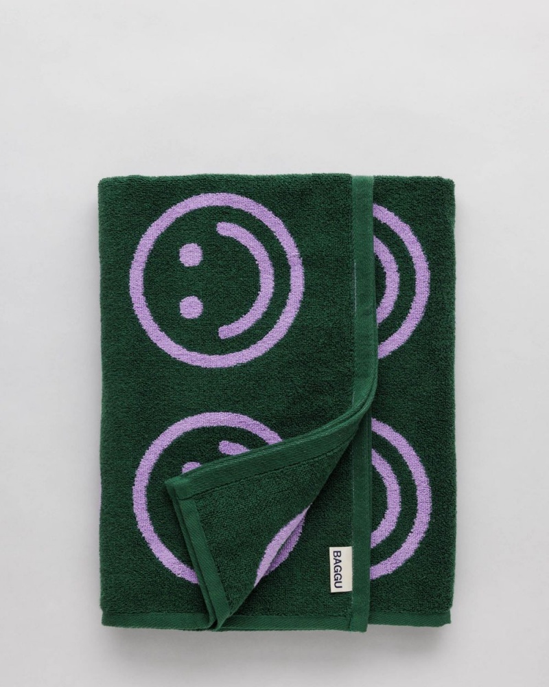 Baggu Bath Towels Lavender Green | 0385-HIMKU