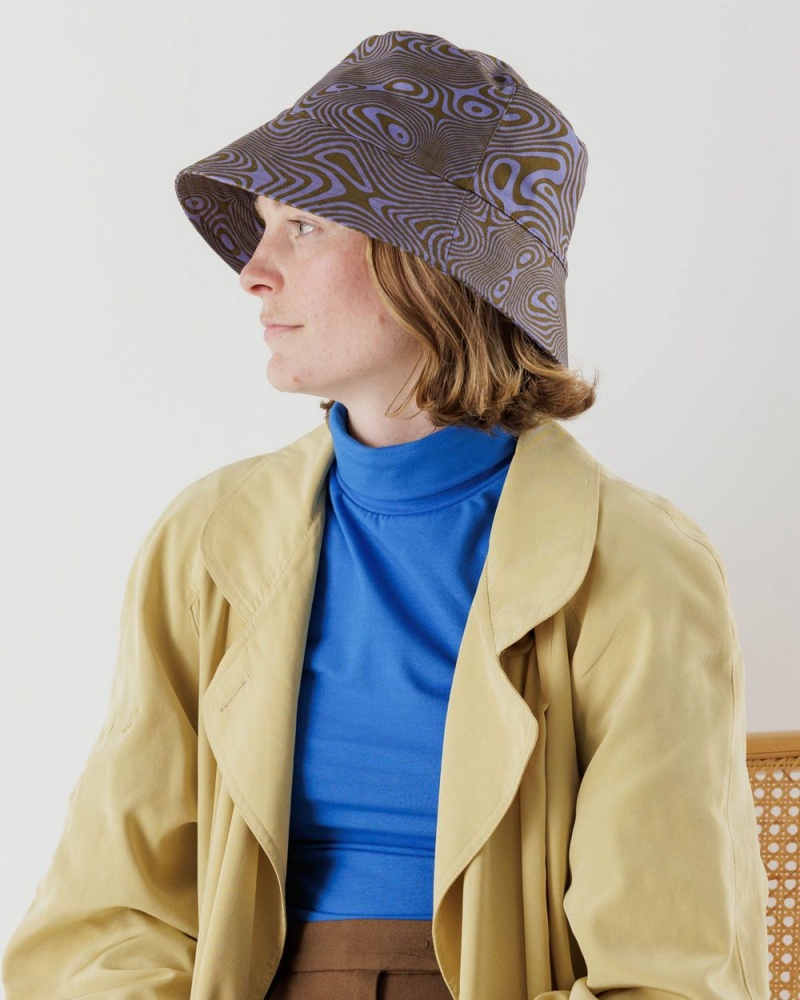 Baggu Bucket Hats Blue Brown | 8431-FLMJA