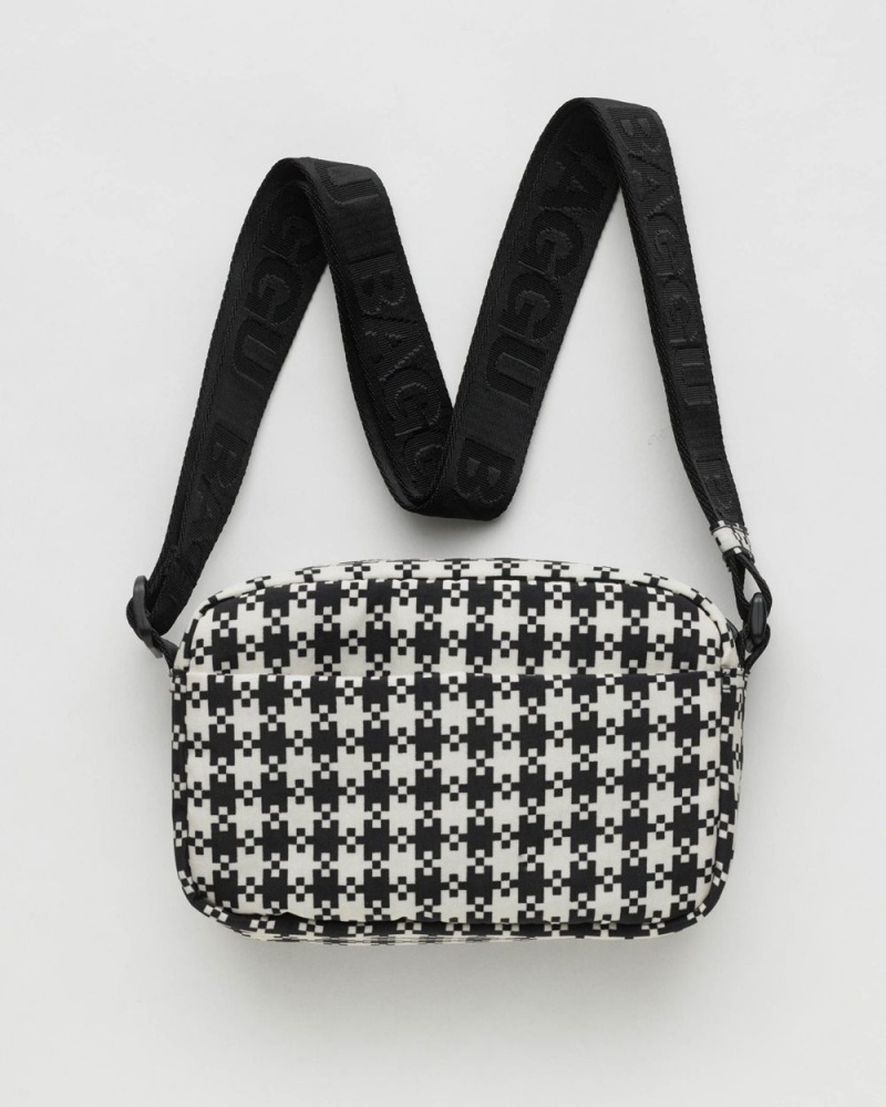 Baggu Camera Crossbody Bags Black White | 6815-LNIBC