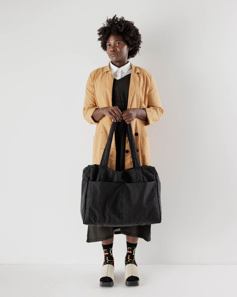 Baggu Cloud Carry-on Tote Bags Black | 6741-RJLXU