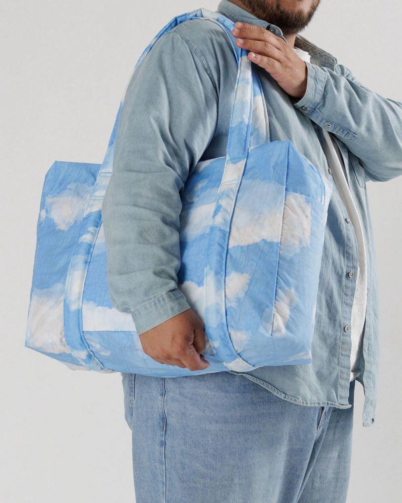 Baggu Cloud Carry-on Tote Bags Blue White | 7315-RJMDF