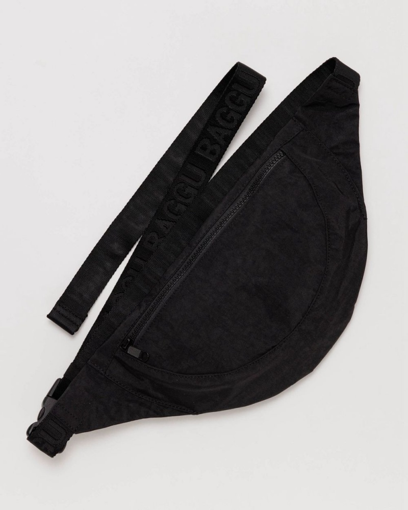 Baggu Crescent Fanny Pack Crossbody Bags Black | 1685-XPGRF