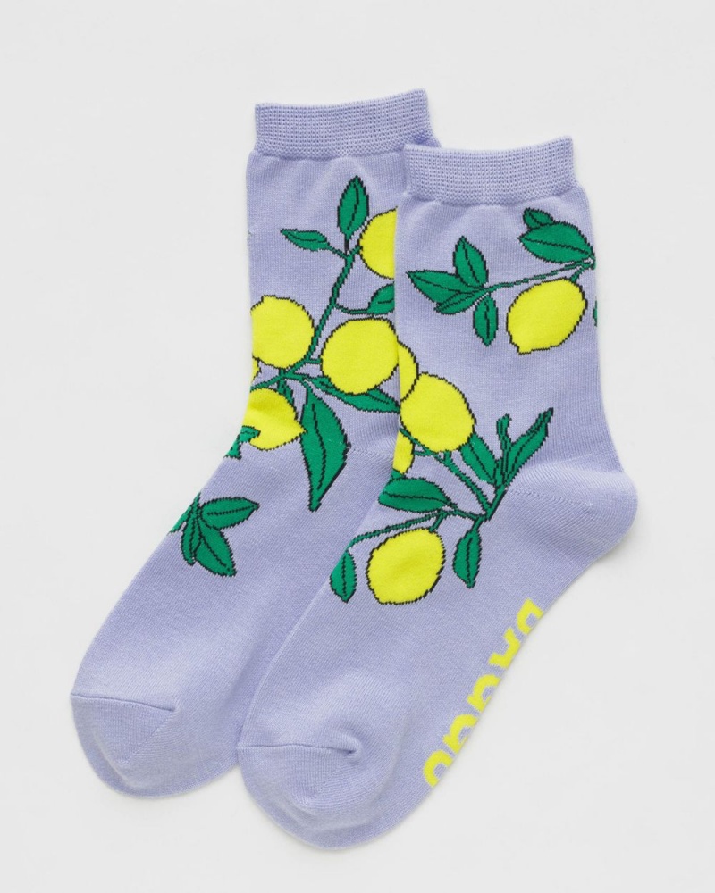 Baggu Crew Socks Blue | 2618-PVETN