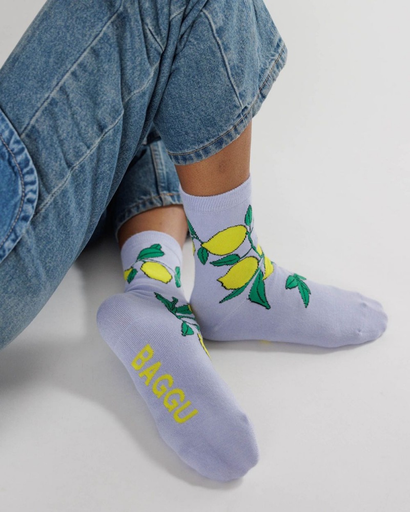 Baggu Crew Socks Blue | 2618-PVETN