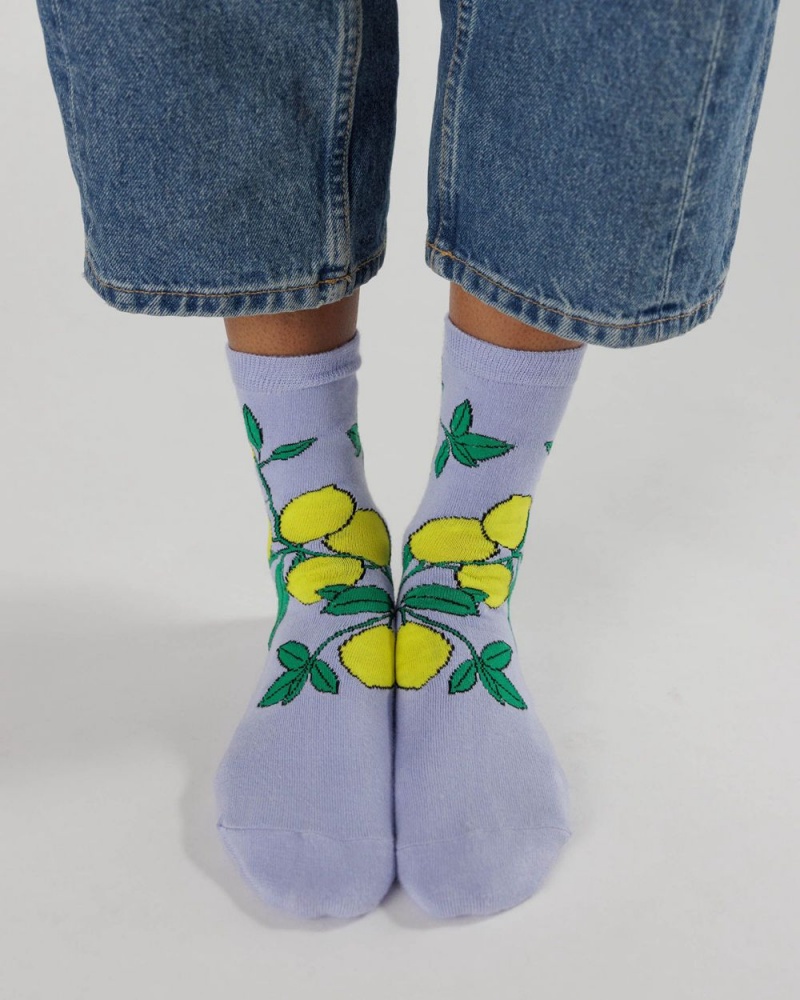 Baggu Crew Socks Blue | 2618-PVETN