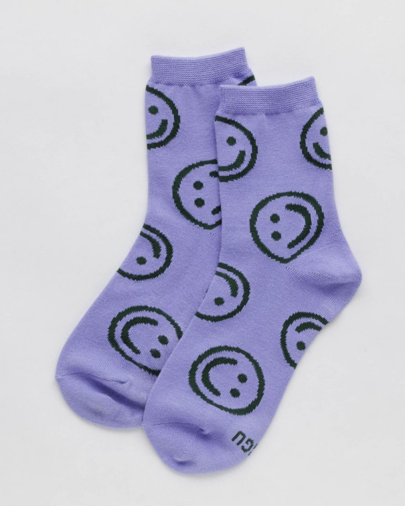 Baggu Crew Socks Lavender | 3617-OISZG