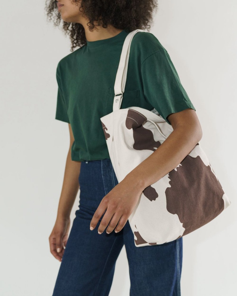 Baggu Duck Tote Bags Brown White | 0257-WTEZV