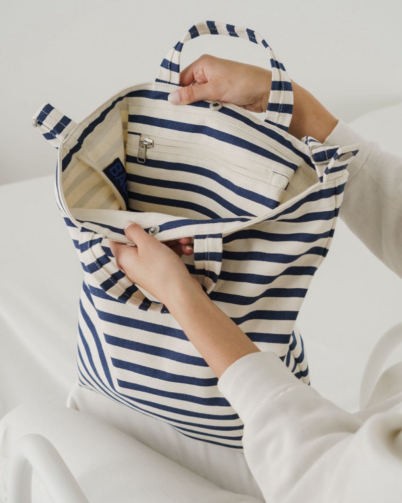 Baggu Duck Tote Bags Navy White | 7398-NWFPI