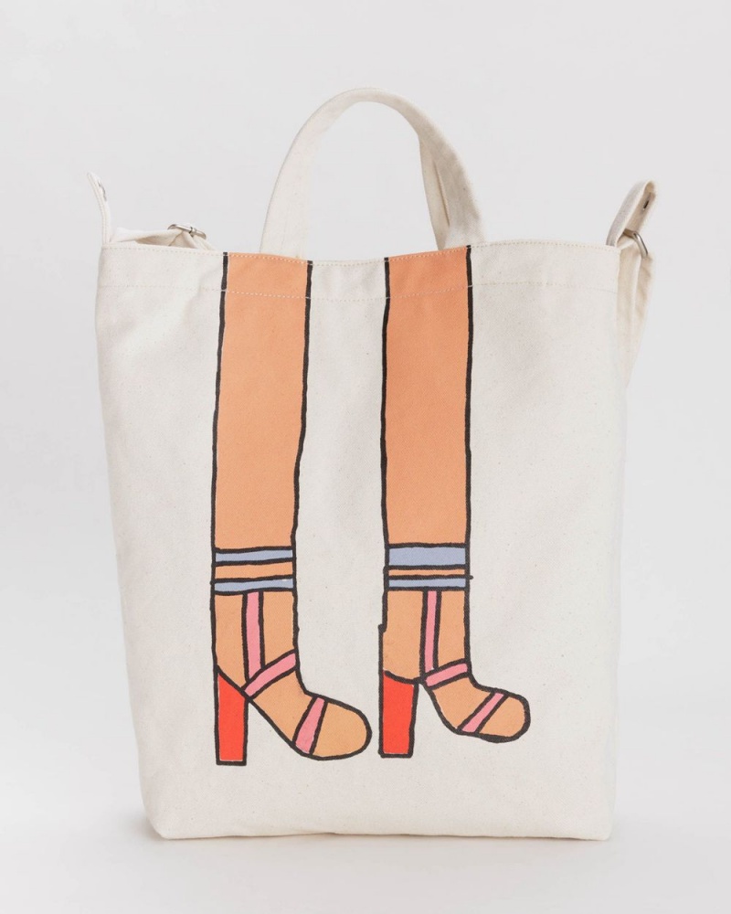 Baggu Duck Tote Bags White | 6147-RDFTH