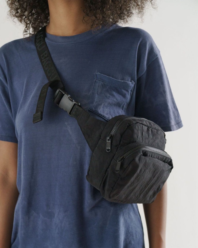 Baggu Fanny Pack Crossbody Bags Black | 0895-WRPEG