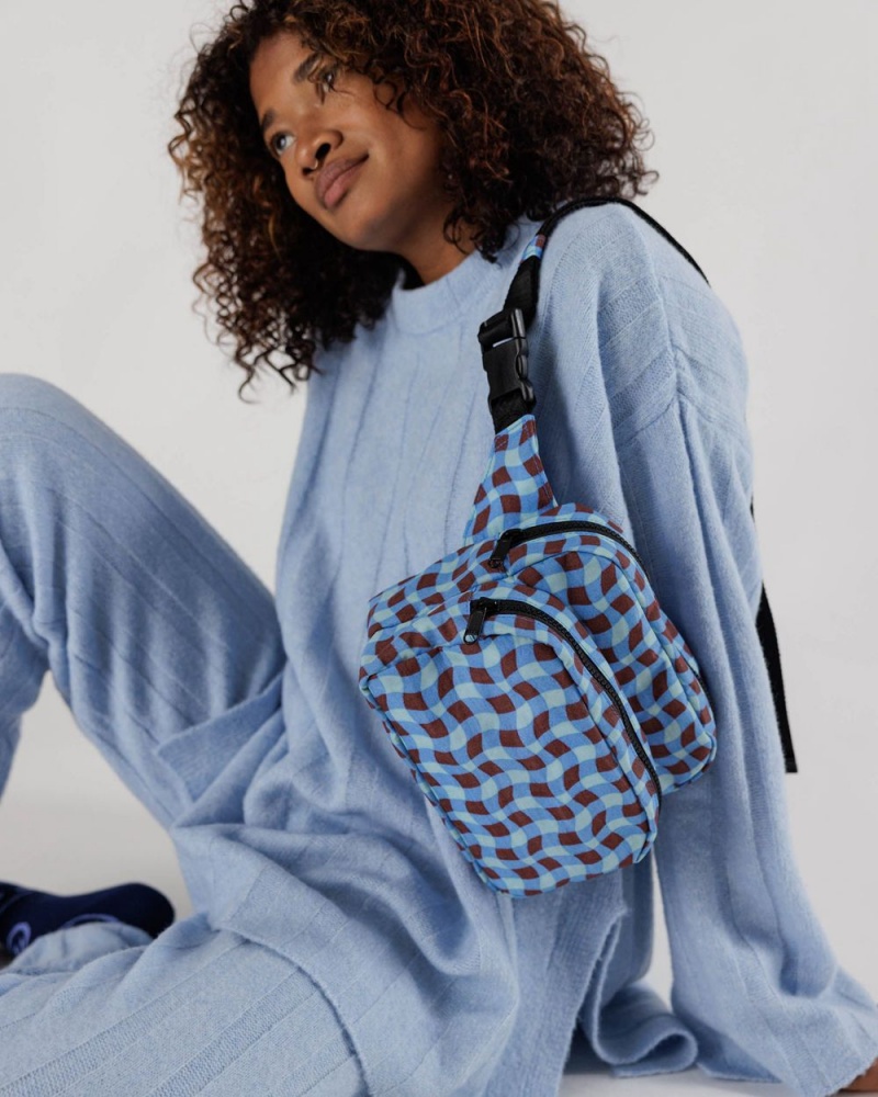 Baggu Fanny Pack Crossbody Bags Blue | 2389-HTXIO