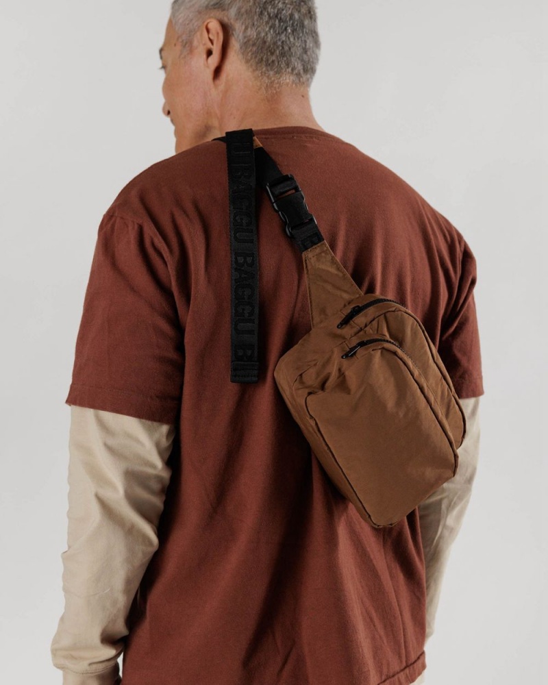 Baggu Fanny Pack Crossbody Bags Brown | 9217-OWXHD