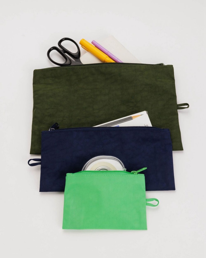 Baggu Flat Pouch Set Travel Bags Multicolor | 1847-JLYFV