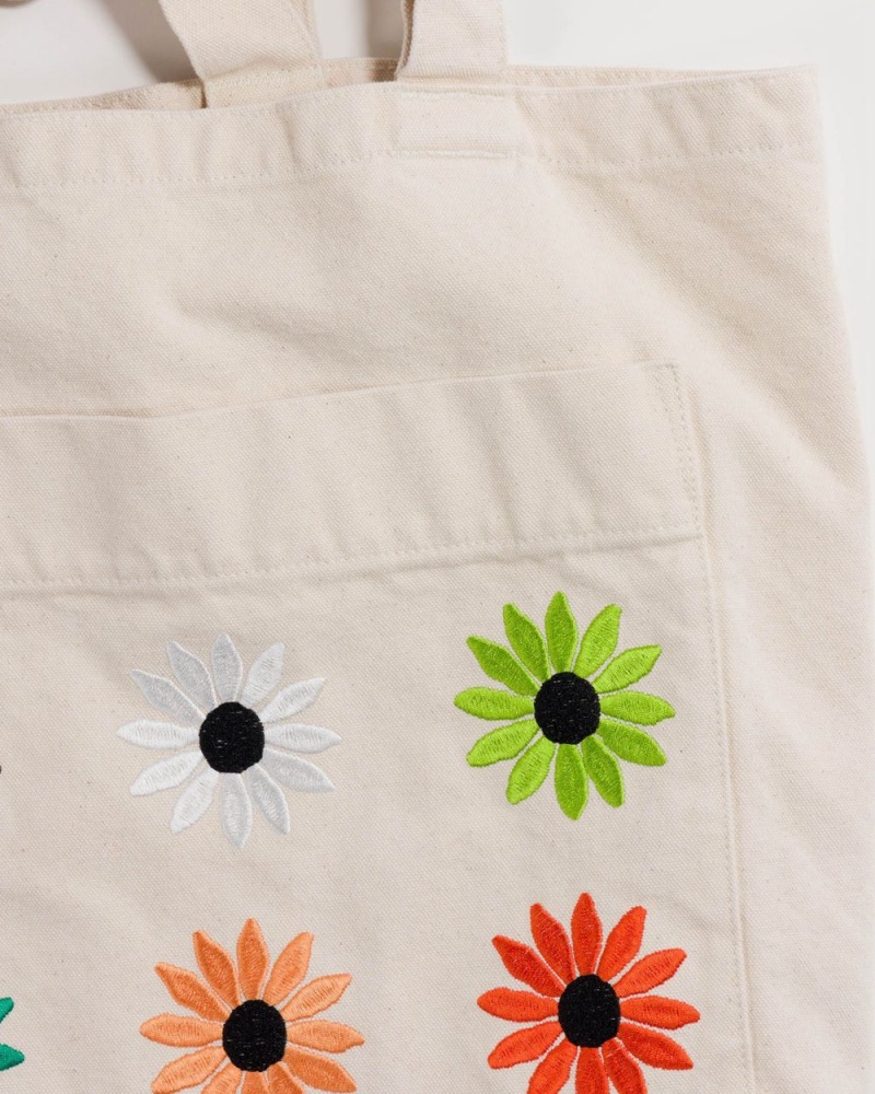 Baggu Giant Pocket Tote Bags White | 3106-WDFJE