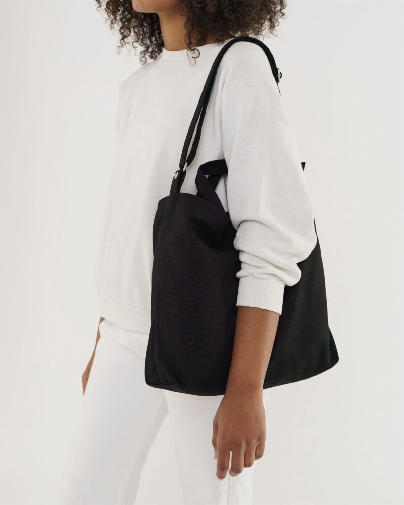 Baggu Horizontal Duck Tote Bags Black | 6014-RNLVQ