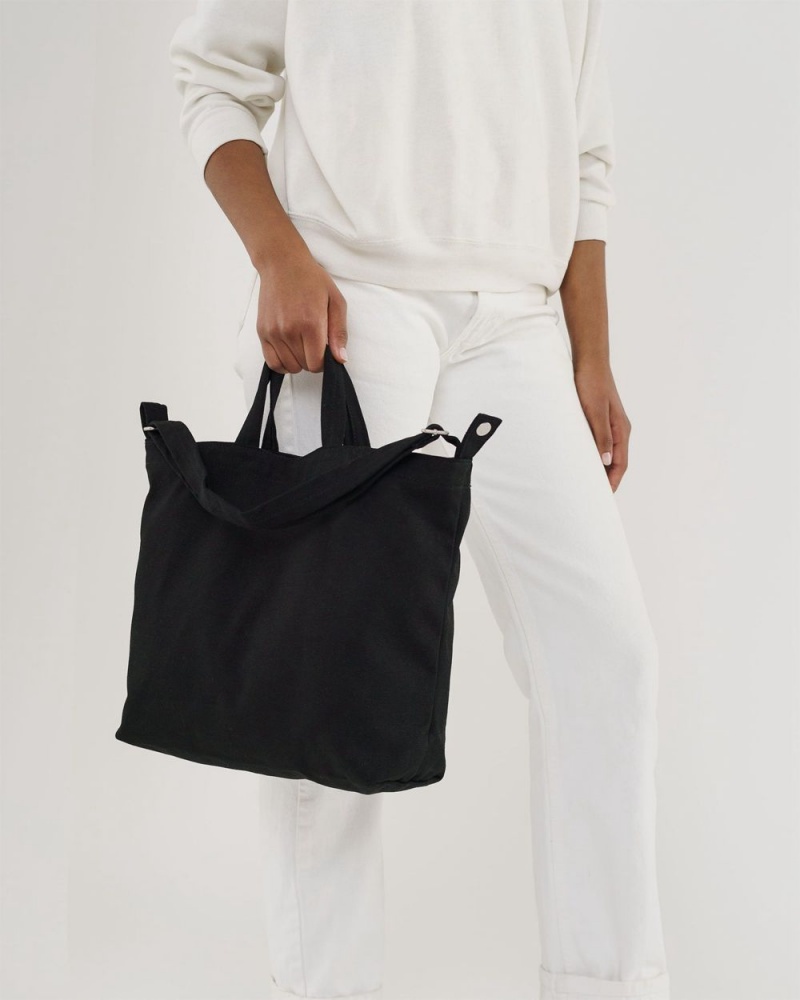 Baggu Horizontal Duck Tote Bags Black | 6014-RNLVQ