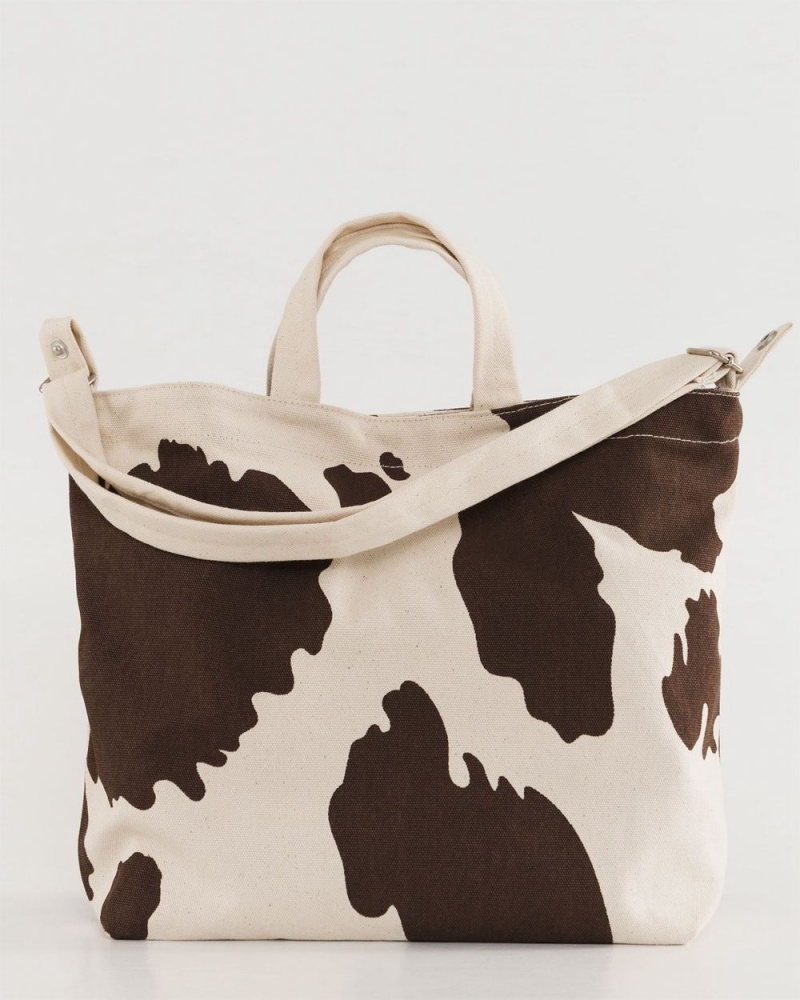 Baggu Horizontal Duck Tote Bags Brown White | 5319-ZLWHE