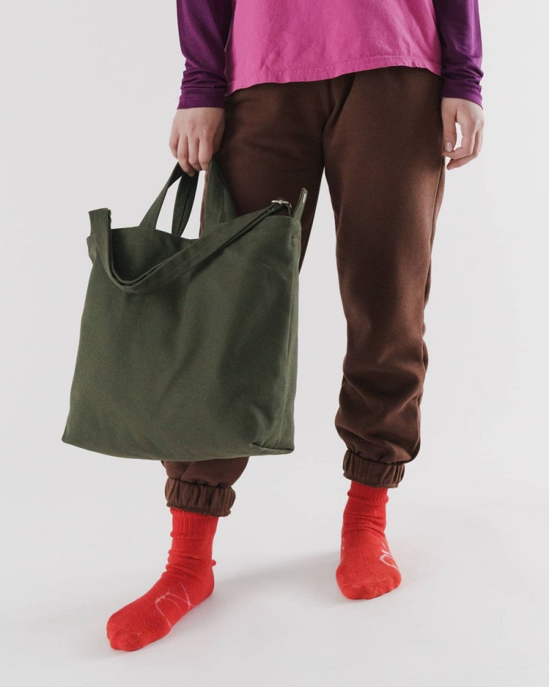 Baggu Horizontal Duck Tote Bags Green | 3971-FEVTA