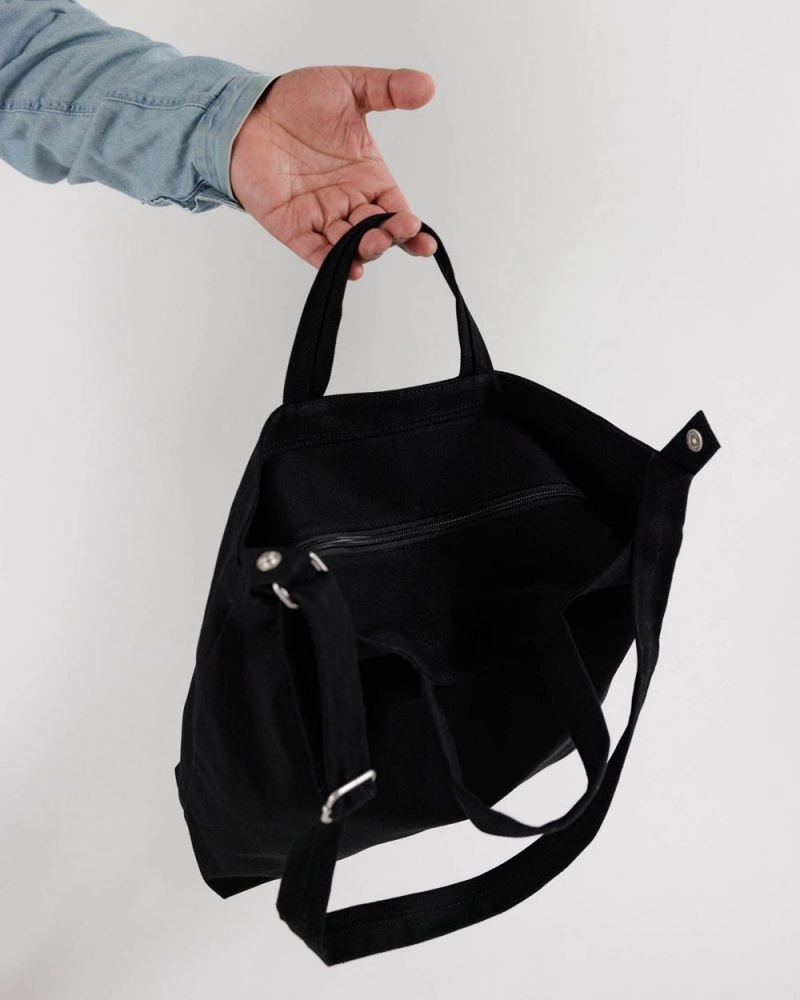 Baggu Horizontal Zip Duck Tote Bags Black | 6374-LUZKO