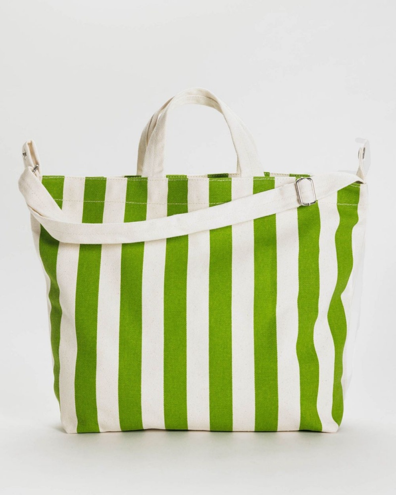 Baggu Horizontal Zip Duck Tote Bags Green White | 1867-ONQVD