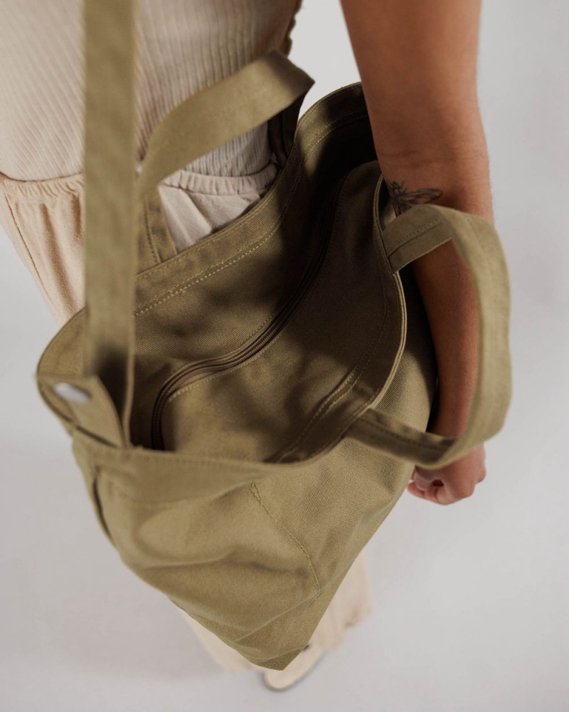 Baggu Horizontal Zip Duck Tote Bags Khaki | 7816-QSBHR