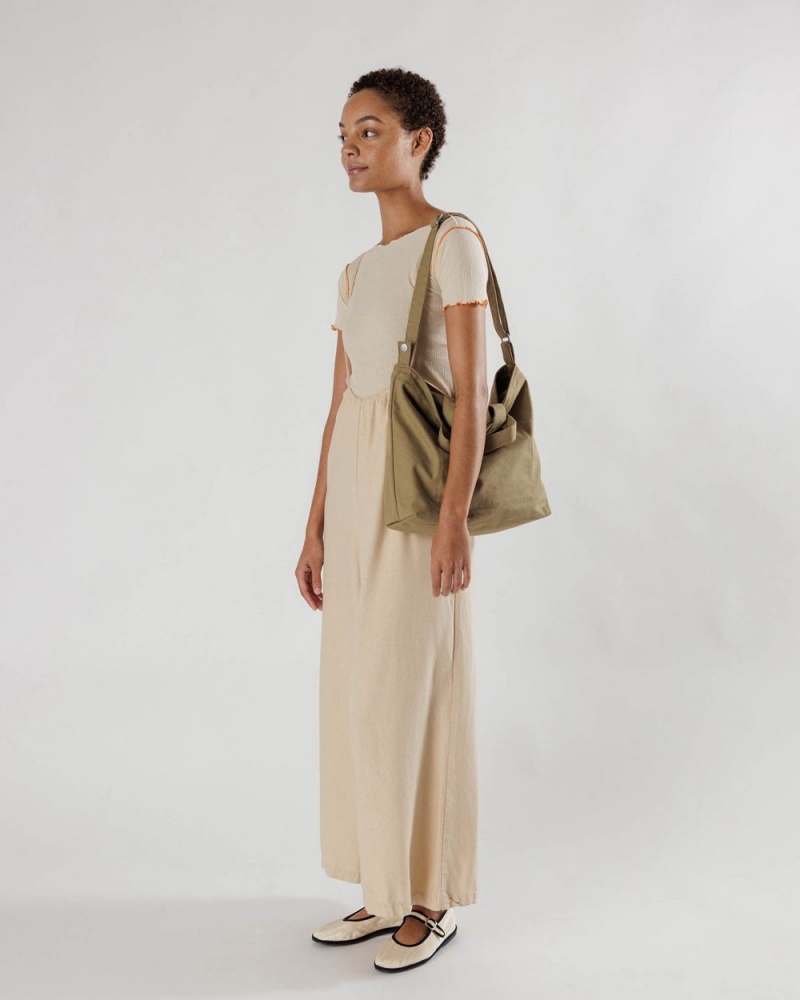 Baggu Horizontal Zip Duck Tote Bags Khaki | 7816-QSBHR