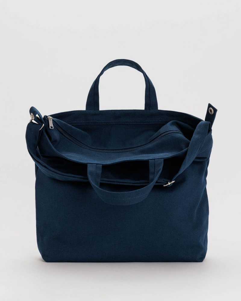 Baggu Horizontal Zip Duck Tote Bags Navy | 3845-JNFOC