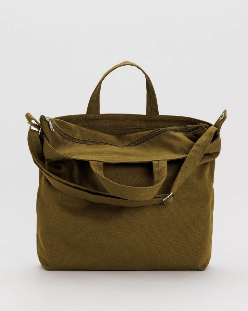 Baggu Horizontal Zip Duck Tote Bags Olive | 1764-LXVHU