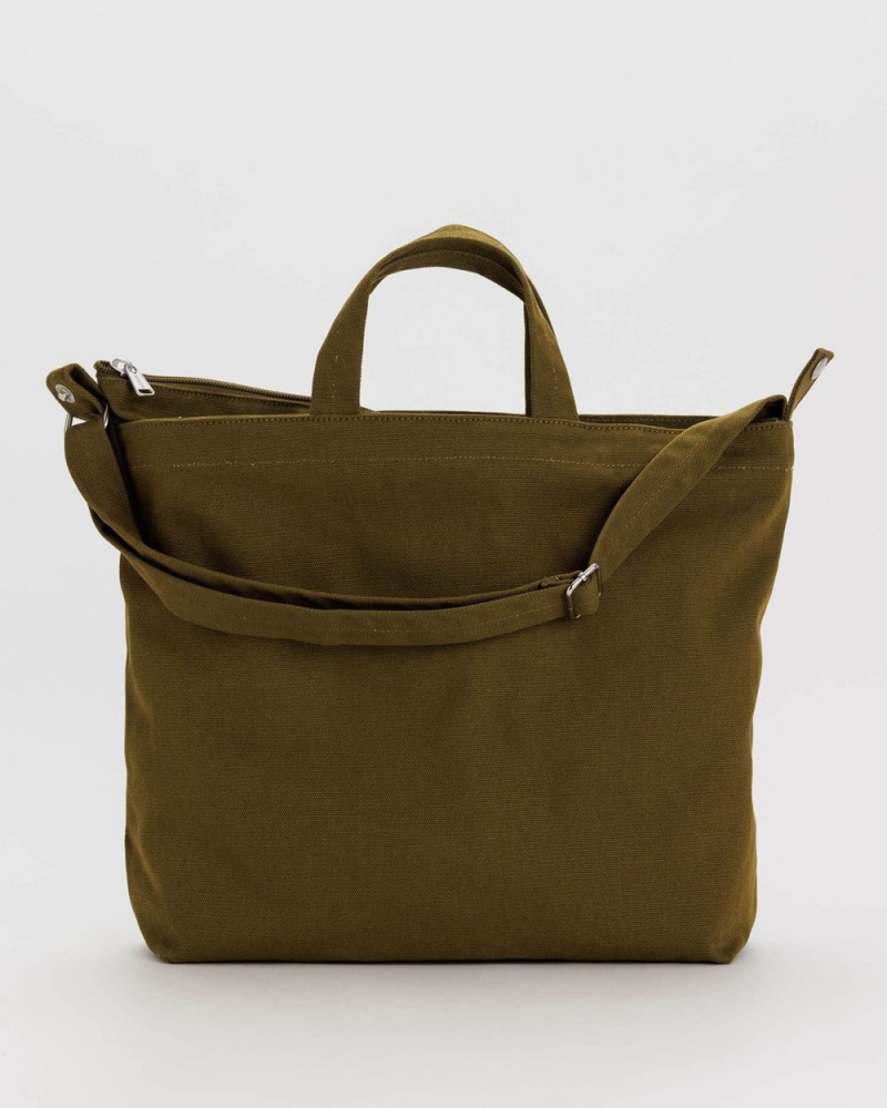 Baggu Horizontal Zip Duck Tote Bags Olive | 1764-LXVHU