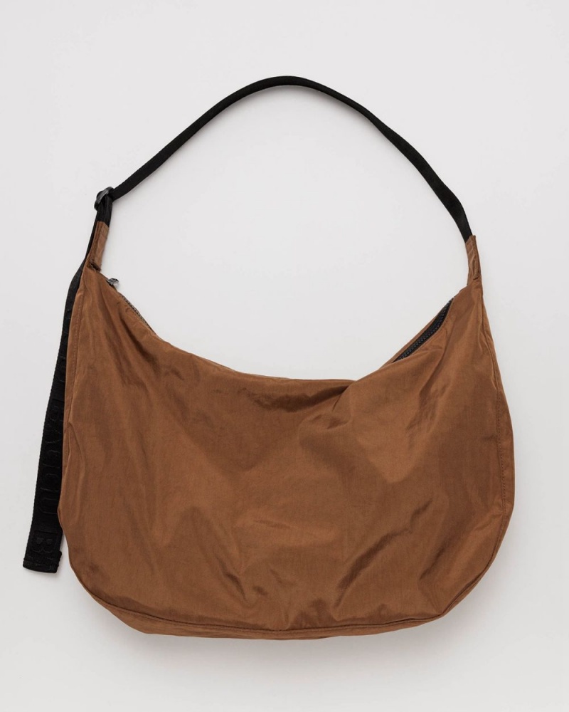 Baggu Large Nylon Crescent Crossbody Bags Brown | 0674-XKIRA