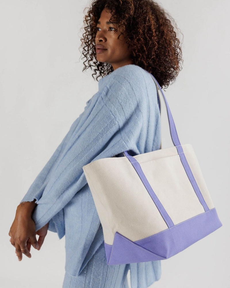 Baggu Medium Heavyweight Canvas Tote Bags Blue | 4105-BJXIU